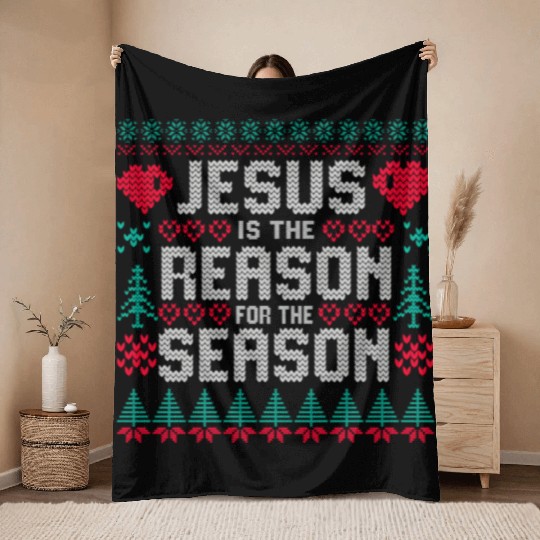 Jesus is the Reason for the Season Throw Blankets