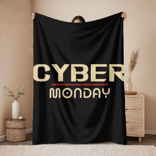 Cyber Monday Throw Blankets Design Retro vintage