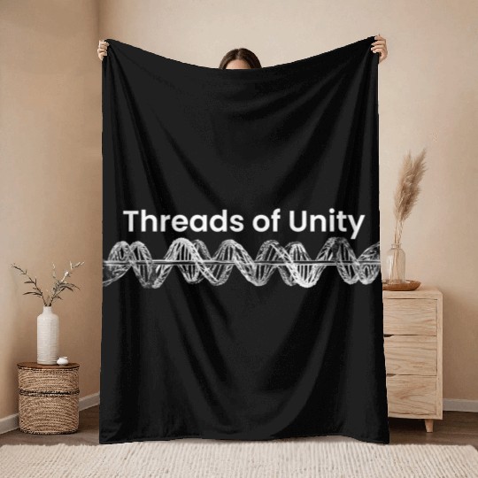 Threads of Unity creative wear Throw Blankets