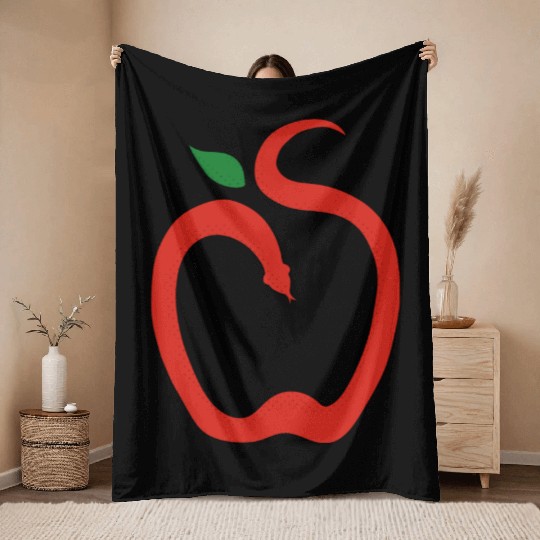 Apple or a snake in this Fun Optical Illusion Throw Blankets