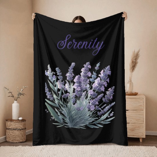 Lavender Serenity: A Symbol of Peace Throw Blankets