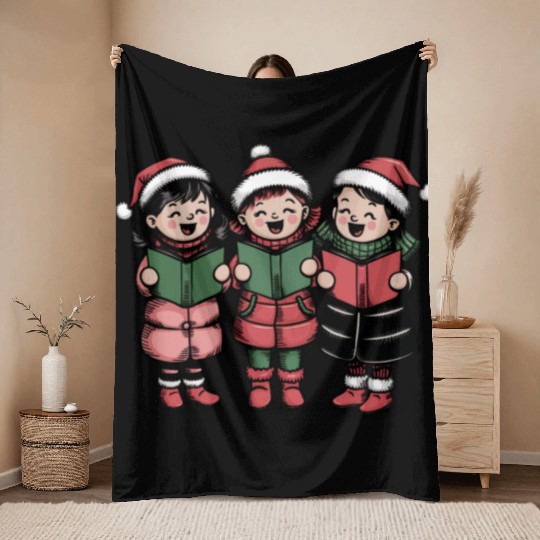 Merry christmas, Christmas Retro Throw Blankets