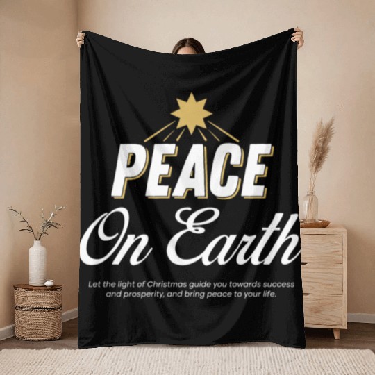 PEACE ON EARTH Design Chirstmas Throw Blankets
