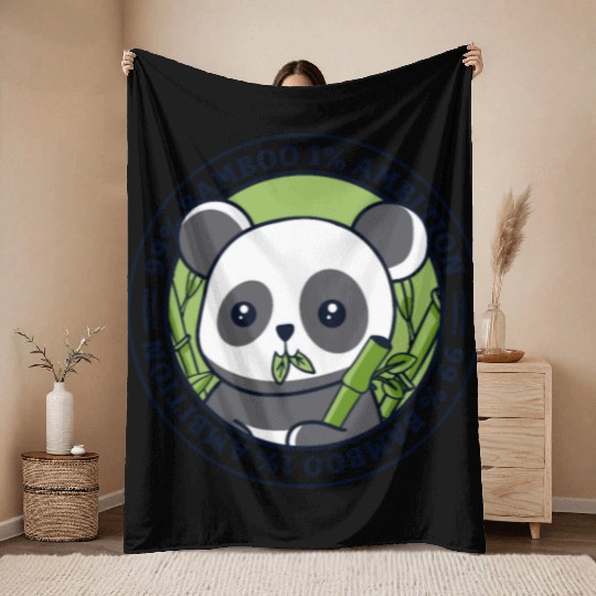 99% Bamboo 1% Ambition Panda Bear Friend Lover Throw Blankets