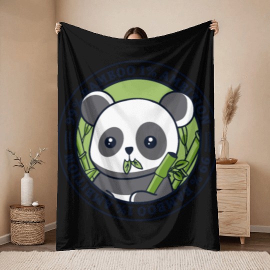 99% Bamboo 1% Ambition Panda Bear Friend Lover Throw Blankets