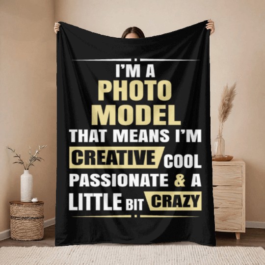Photo Model Creative Cool And Crazy Throw Blankets