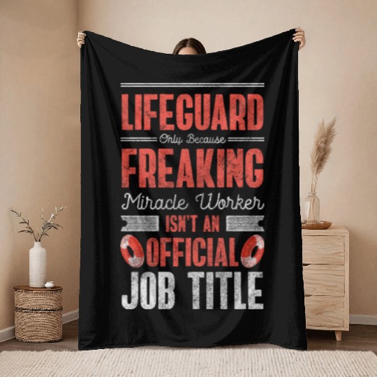 Lifeguards Swimming Pool Lifebuoy Swimming Trunks Throw Blankets