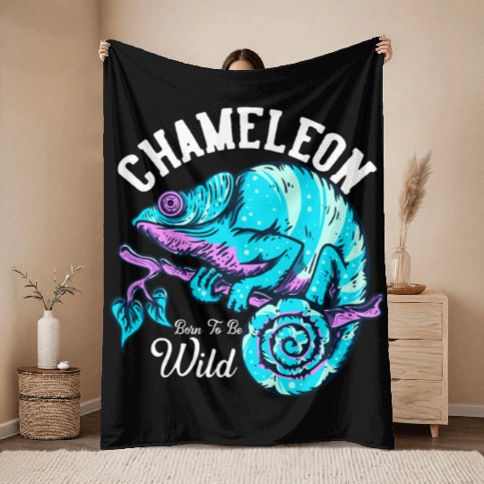 Chameleon Throw Blankets