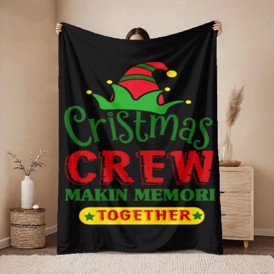 CHRISTMAS CREW Throw Blankets