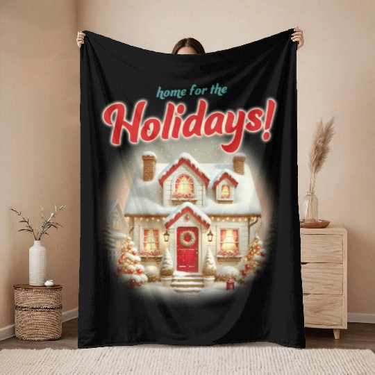 Home for the Holidays, Merry Christmas Throw Blankets