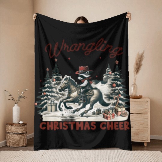 Merry Christmas Tree, Christmas Vintage Throw Blankets