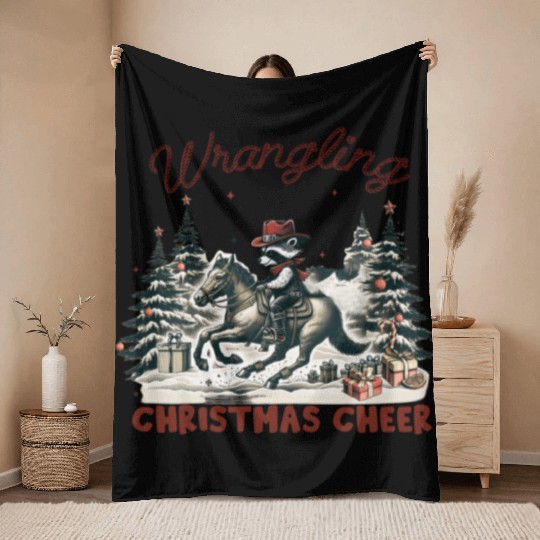 Merry Christmas Tree, Christmas Vintage Throw Blankets
