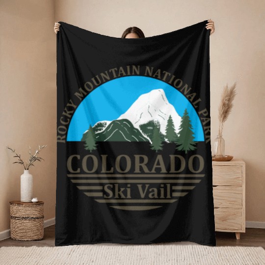 Vail Colorado ski resort Throw Blankets