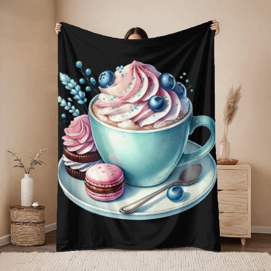 Christmas ice cream, Coquette Chistmas Throw Blankets