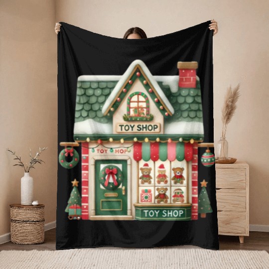 Merry Christmas, Christmas Vintage Throw Blankets