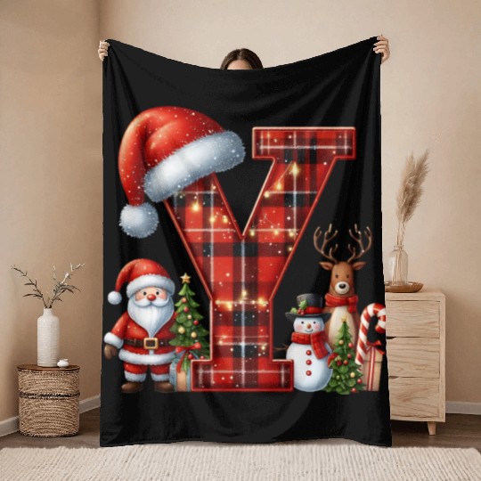 Merry Christmas, Christmas Retro Throw Blankets