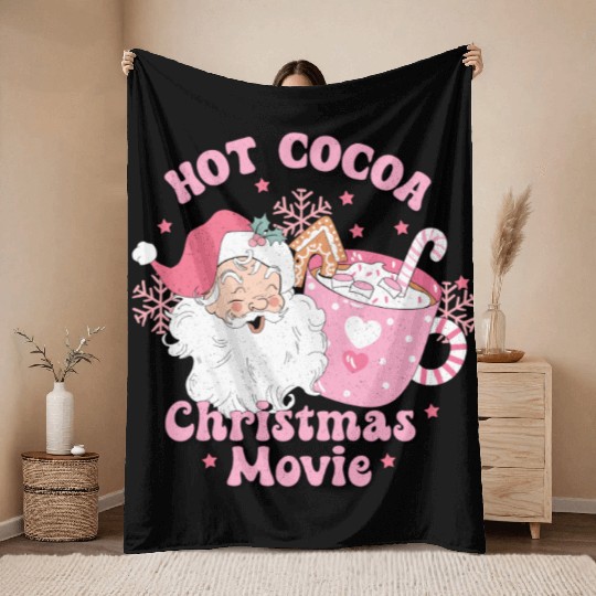 HOT COCOA CHRISTMAS MOVIE Throw Blankets