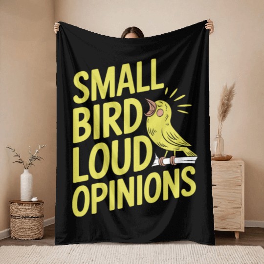 Pet Canary Owner Bird Lover and Singing Canary Throw Blankets