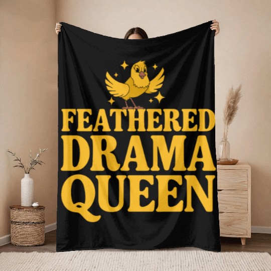 Pet Canary Owner Bird Lover and Singing Canary Throw Blankets