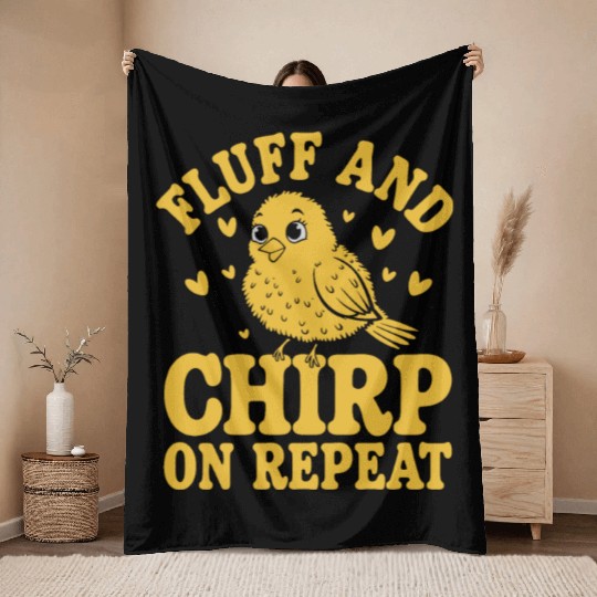Pet Canary Owner Bird Lover and Singing Canary Throw Blankets