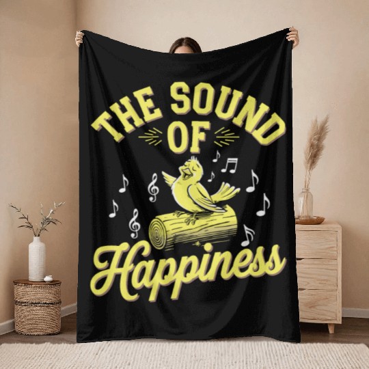 Pet Canary Owner Bird Lover and Singing Canary Throw Blankets