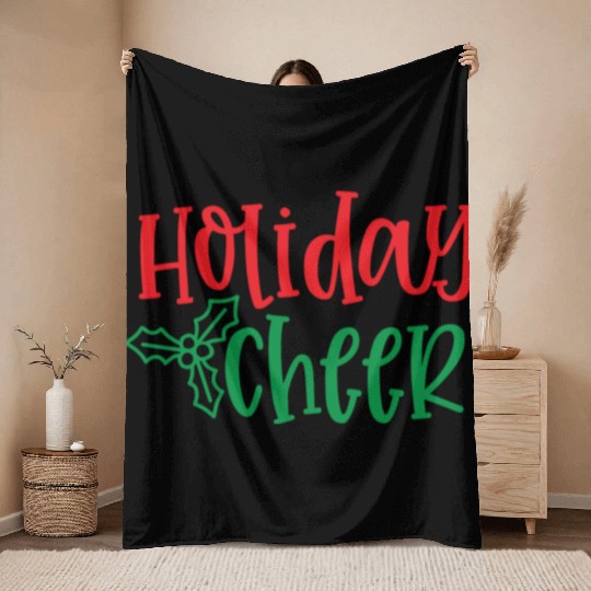 HOLIDAY Cheer: Festive Joy in Every Stitch Throw Blankets