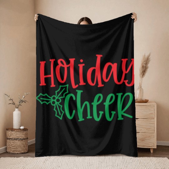 HOLIDAY Cheer: Festive Joy in Every Stitch Throw Blankets