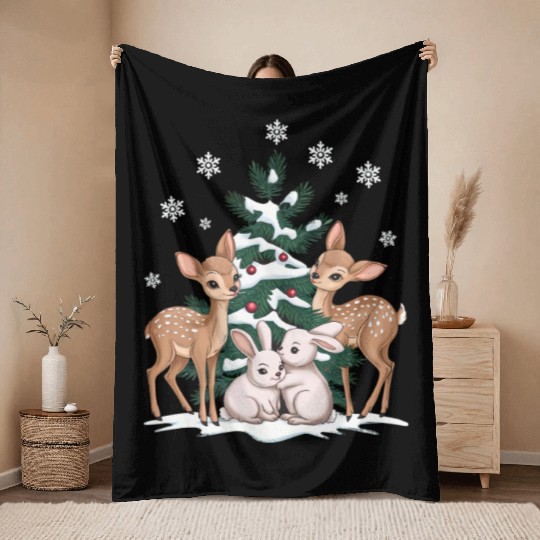 Peaceful Forest Throw Blankets