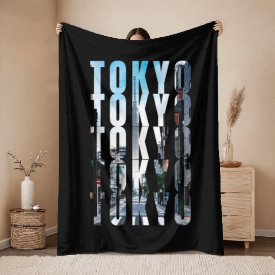Tokyo Vibes Throw Blankets