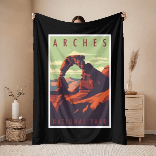 Arches National Park Throw Blankets