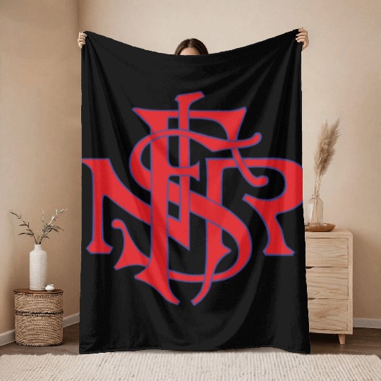 Our Lady of the Rosary of Fátima - NSRF monogram Throw Blankets