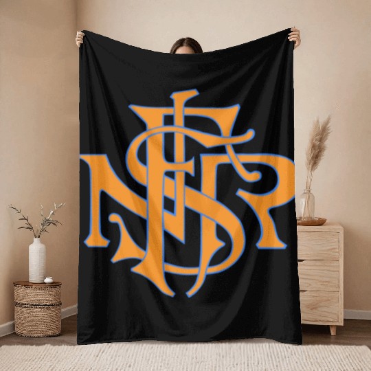 Our Lady of the Rosary of Fátima - NSRF monogram Throw Blankets
