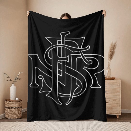 Our Lady of the Rosary of Fátima - NSRF monogram Throw Blankets