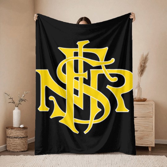 Our Lady of the Rosary of Fátima - NSRF monogram Throw Blankets