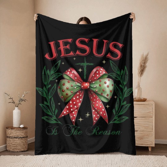 Jesus Christmas Throw Blankets
