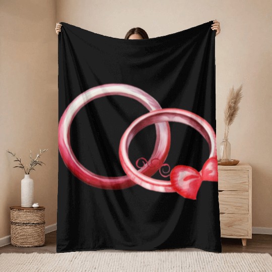 Valentines Retro, Valentine Day Throw Blankets