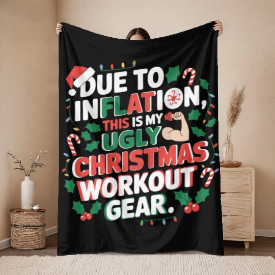Inflation-Proof Christmas Workout Throw Blankets