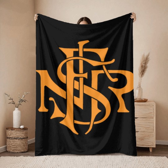 Our Lady of the Rosary of Fátima - NSRF monogram Throw Blankets