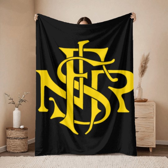 Our Lady of the Rosary of Fátima - NSRF monogram Throw Blankets
