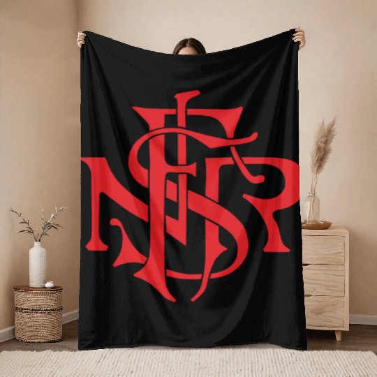 Our Lady of the Rosary of Fátima - NSRF monogram Throw Blankets