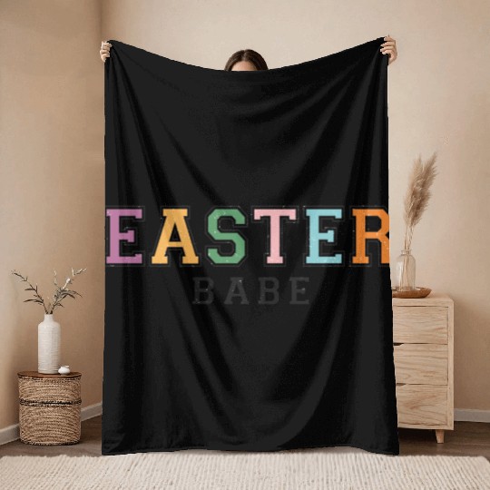 Easter Bunny, Easter Day Throw Blankets