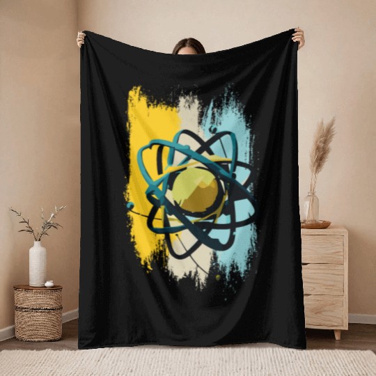Atomic Nuclei, Physics, Science Throw Blankets
