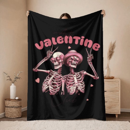 Valentines Cute, Valentine Retro Throw Blankets