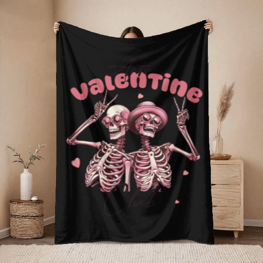 Valentines Cute, Valentine Retro Throw Blankets
