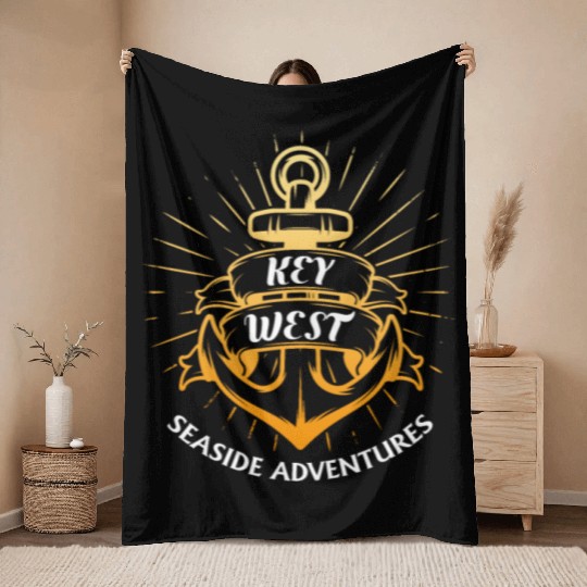 FLORIDA KEYS SEA ADVENTURES IN KEY-WEST Keys Throw Blankets