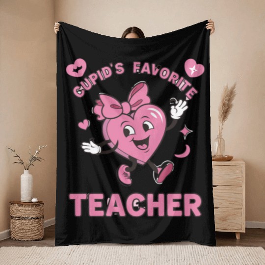 Valentine Day, Valentine Retro Throw Blankets