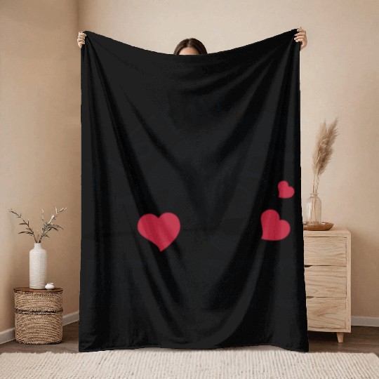 Valentines Retro, Happy Valentine Day Throw Blankets