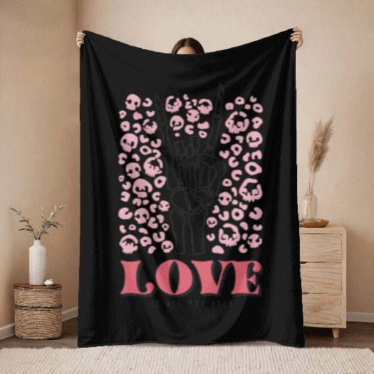 Valentines Day, Valentine Retro Throw Blankets