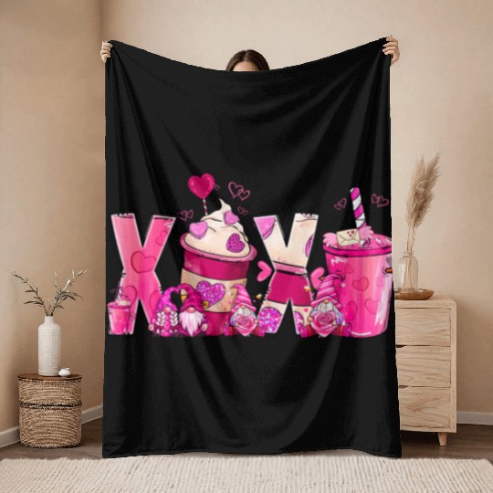 Xoxo Valentines Throw Blankets