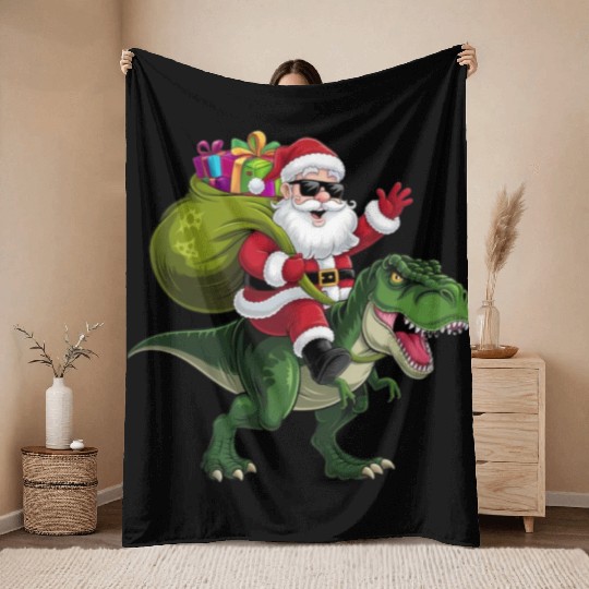 Christmas, holly jolly Throw Blankets